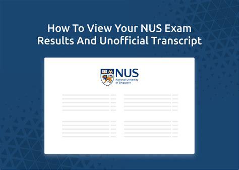 nus exam results release 2023